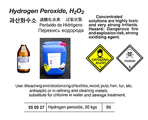 HYDROGEN PEROXIDE 20KGS