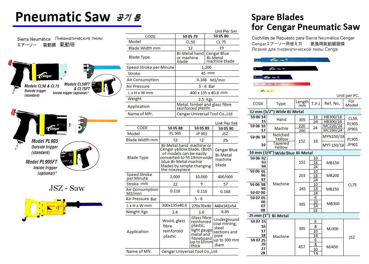 SAW AIR FOR FRP/METAL/FIBRE, BOARD CENGAR JP901 10000SPM