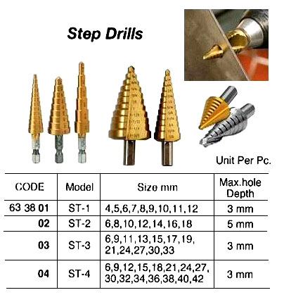 STEP DRILL #ST-1 4-12MM