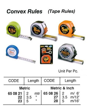 RULE CONVEX STEEL METRIC 2MTR