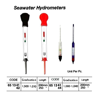 HYDROMETER SEAWATER 1000-1030, 200MM