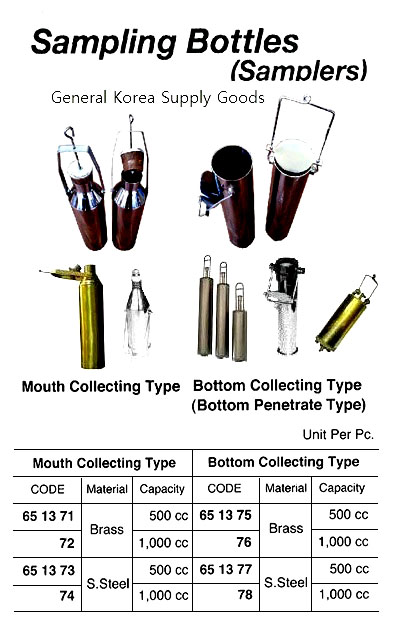 SAMPLING BOTTLE BOTTOM-COLLECT, BRASS 1000CC