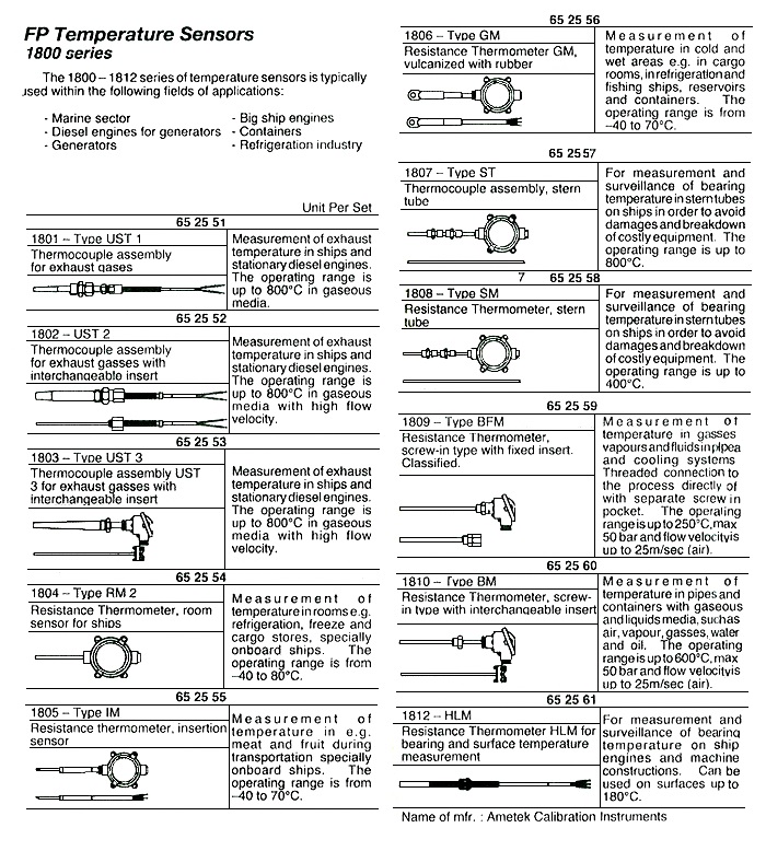 THERMOCOUPLE ASSEMBLY FOR, EXHAUST GAS AMETEK 1801 UST-1