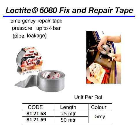 TAPE FIX & REPAIR LOCTITE, VR5080 GREY L:25MTR