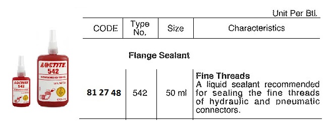 GLUE THREAD SEALANT LOCTITE, 542 FINE THREADS 50ML