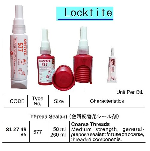 GLUE THREAD SEALANT LOCTITE, 577 MEDIUM STRENGTH 250ML
