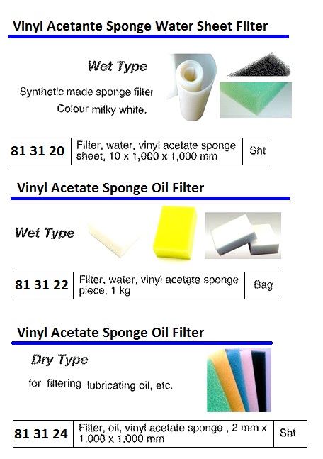 WATER FILTER SPONGE, VINYL ACETATE 10X1000X1000MM