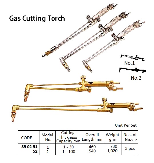 GAS CUTTING TORCH NO.1, WITH NOZZLE SET